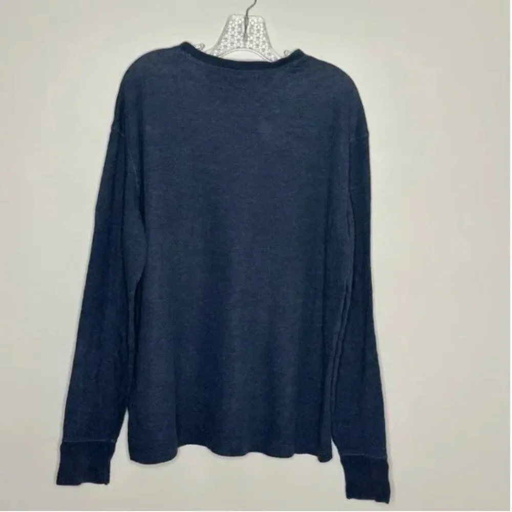 Polo Ralph Lauren Men's Long Sleeve Blue Henley Size XL